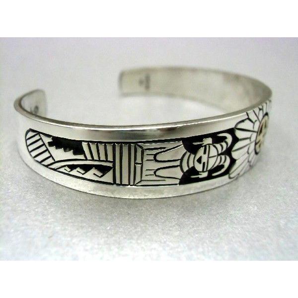 ホピ バングル Eddison Wadsworth サンフェイス ゴールド 豊穣神