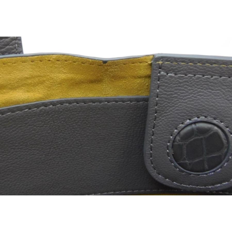 ペレリールッソ Pelley Lusso クロコダイル トートバッグ ダークグレー