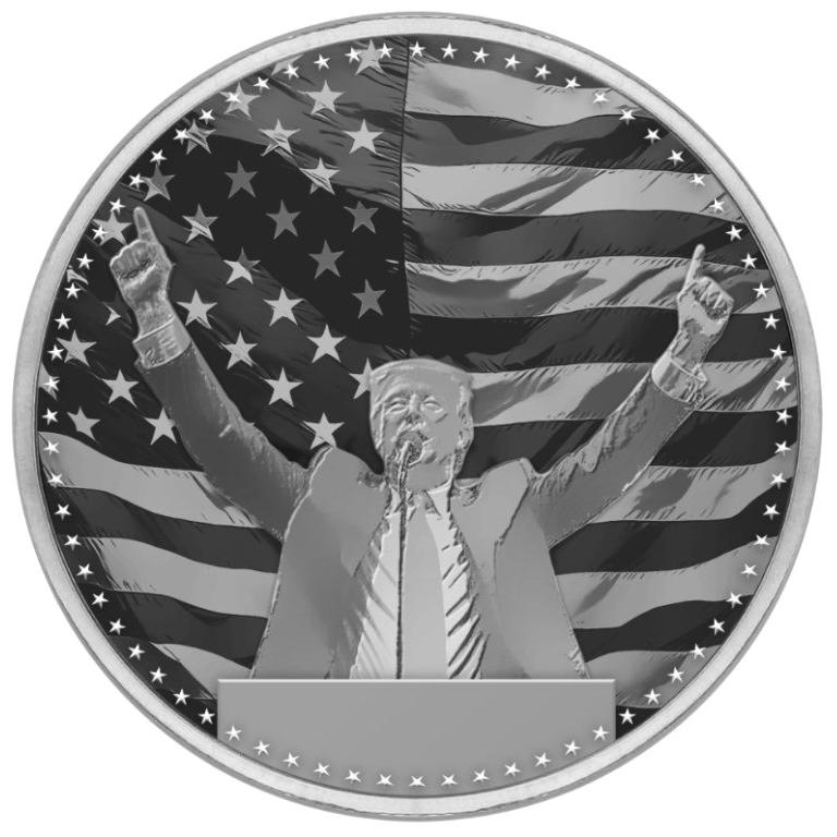 2024年 アメリカ トランプ大統領銀メダル シルバーコイン 「ドナルド