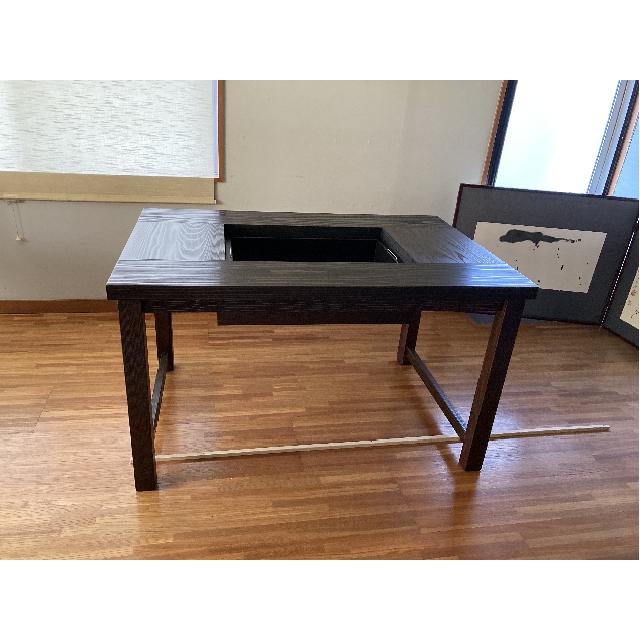 ダイニング囲炉裏テーブル 1200X800X700mm 蓋付 普通サイズのテーブル