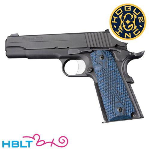 ホーグ G10 グリップ ガバメント M1911 Piranha G-Mascus（Blue Lava