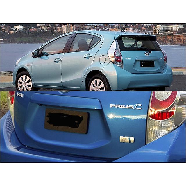 アクアNHP10【PRIUS】トヨタPRIUS-C純正AUSエンブレム-リアTOYOTA文字