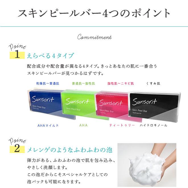サンソリット B固形石鹸 ポスト投函 2個セット スキンピールバー AHA