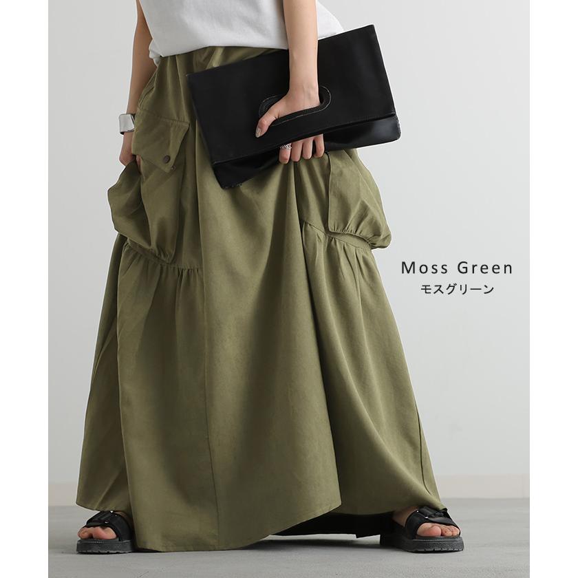 HUG.U（ハグユー） スカート 桃生地 Aライン ビッグポケット