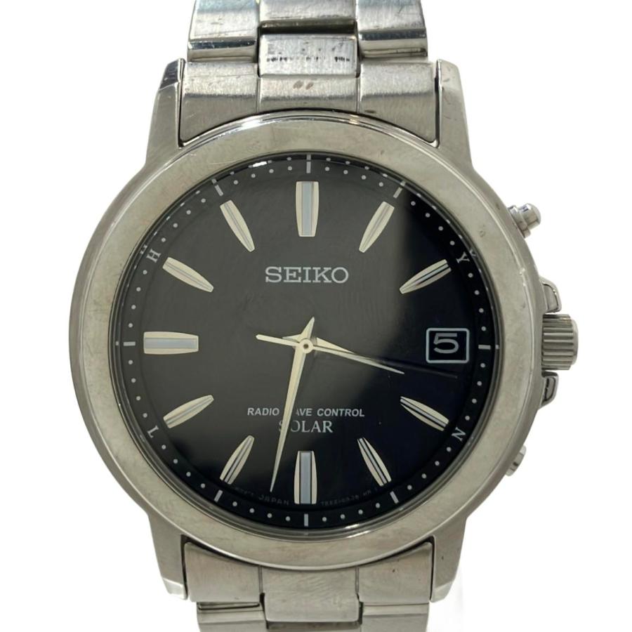 セイコー 腕時計 ソーラー ブラック 7B52-0AF0 メンズ SEIKO 中古