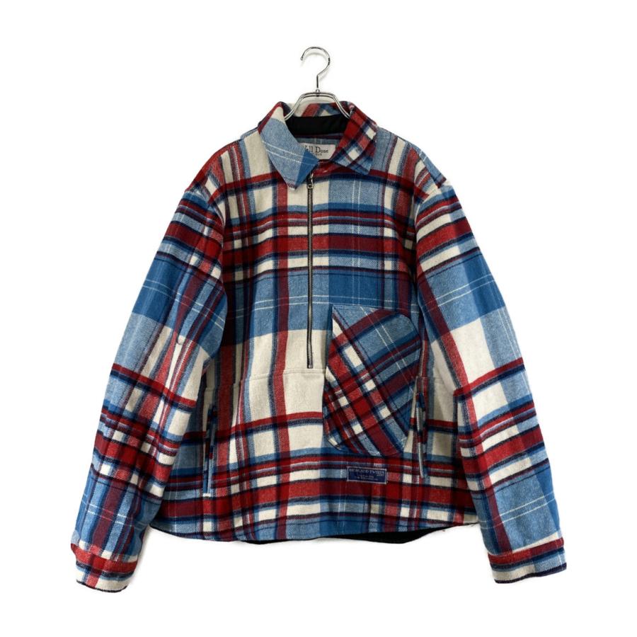 ウェルダン ハーフジップジャケット Blue WD Check Anorak Wool Shirt
