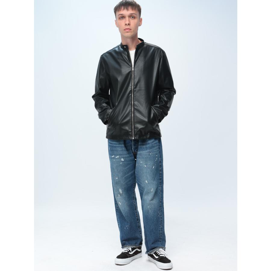 S＆SONS (エスアンドサンズ) シングル ライダース ジャケット 合成皮革