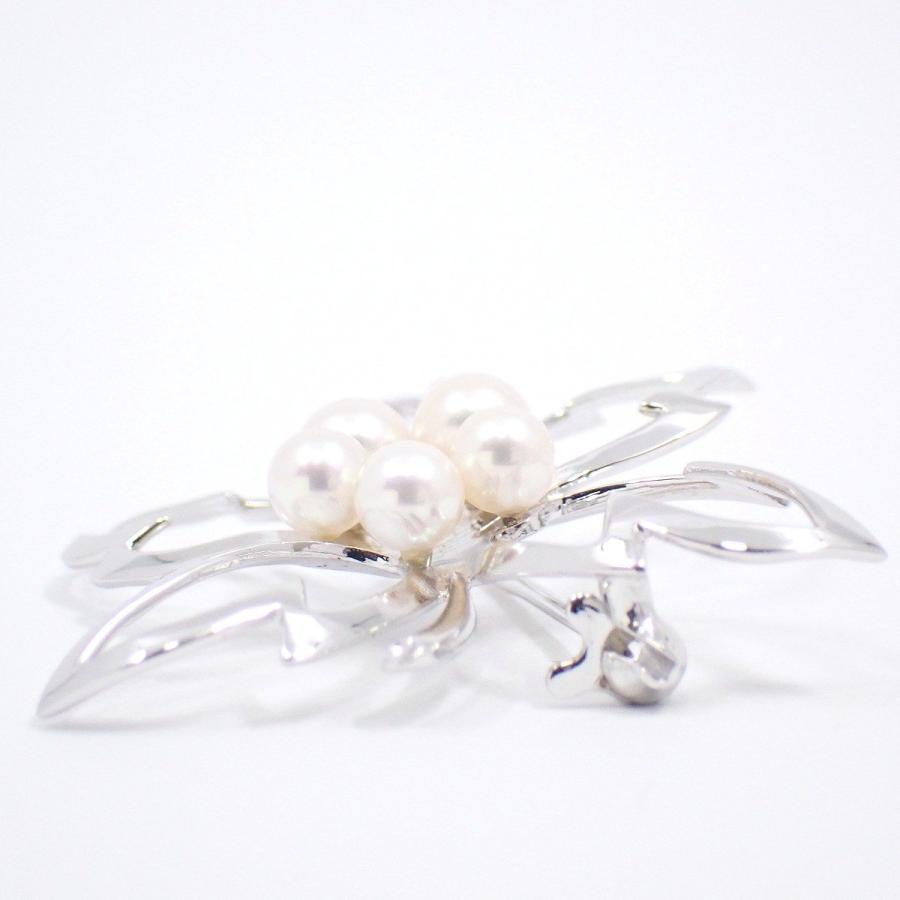 MIKIMOTO（ミキモト） 紅葉モチーフ リーフ ブローチ シルバー/パール5