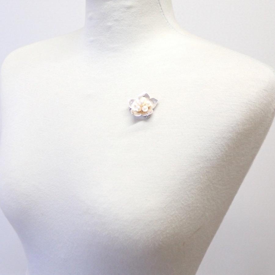 MIKIMOTO（ミキモト） 桜 フラワーモチーフ ブローチ シルバー/パール6