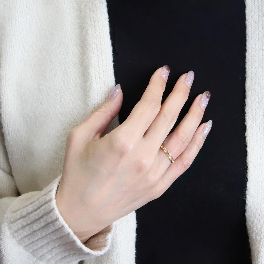 喜平リング 18金 （5号） 0.50φ 12面トリプル 指輪 チェーンリング K18