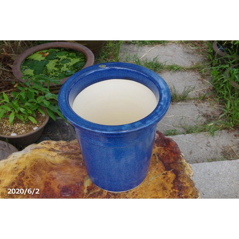 信楽焼 植木鉢 生子懸崖鉢 10号（直径31.5cm 高さ33cm） 【送料無料