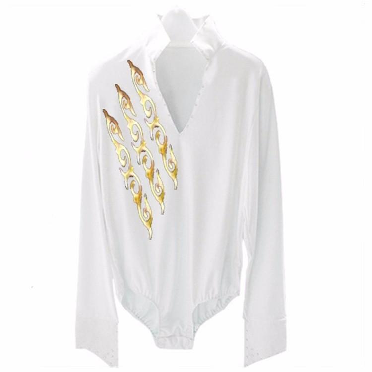 男性社交ダンス衣装 競技用 ラテンダンスシャツ メンズラテンシャツ