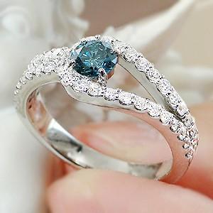 Pt900 ブルーダイヤモンド リング : ジュエリー for you - 通販