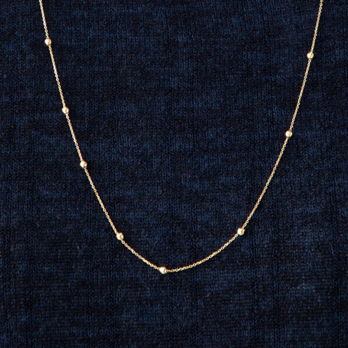 ミラーボールデザイン ロング チェーン スライドアジャスター付き K18