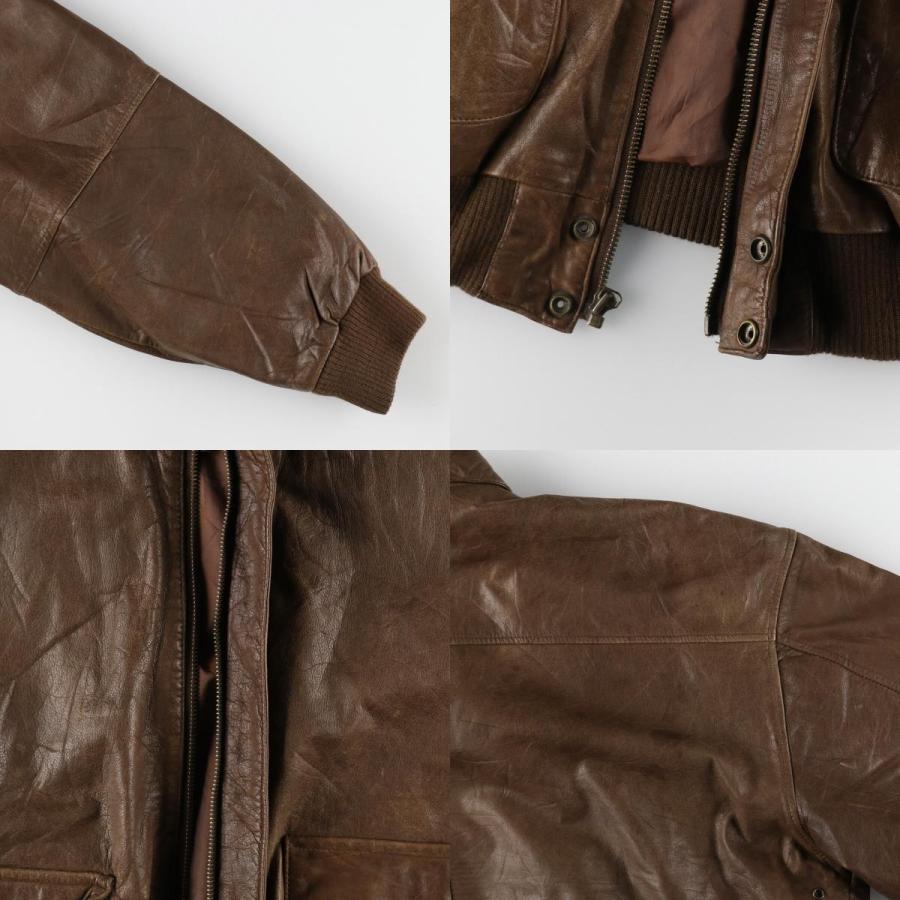 古着 ウィルソン WILSON ADVENTURE BOUND A-2タイプ レザーフライト