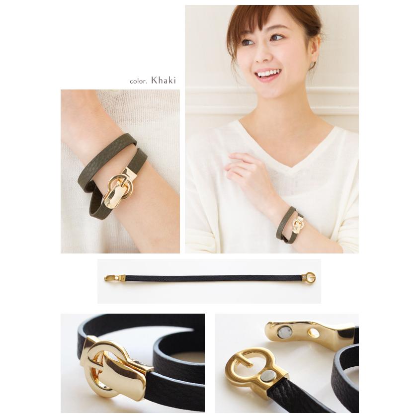 Jewel VOX 牛革 シンプルベルト スタイル マグネット式 ブレスレット