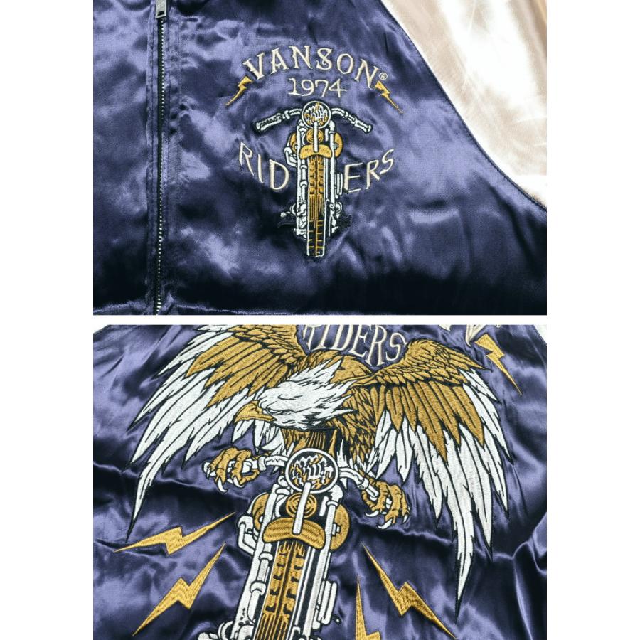 VANSON（バンソン） スカジャン “ファイヤースカル×イーグルバイク” 総