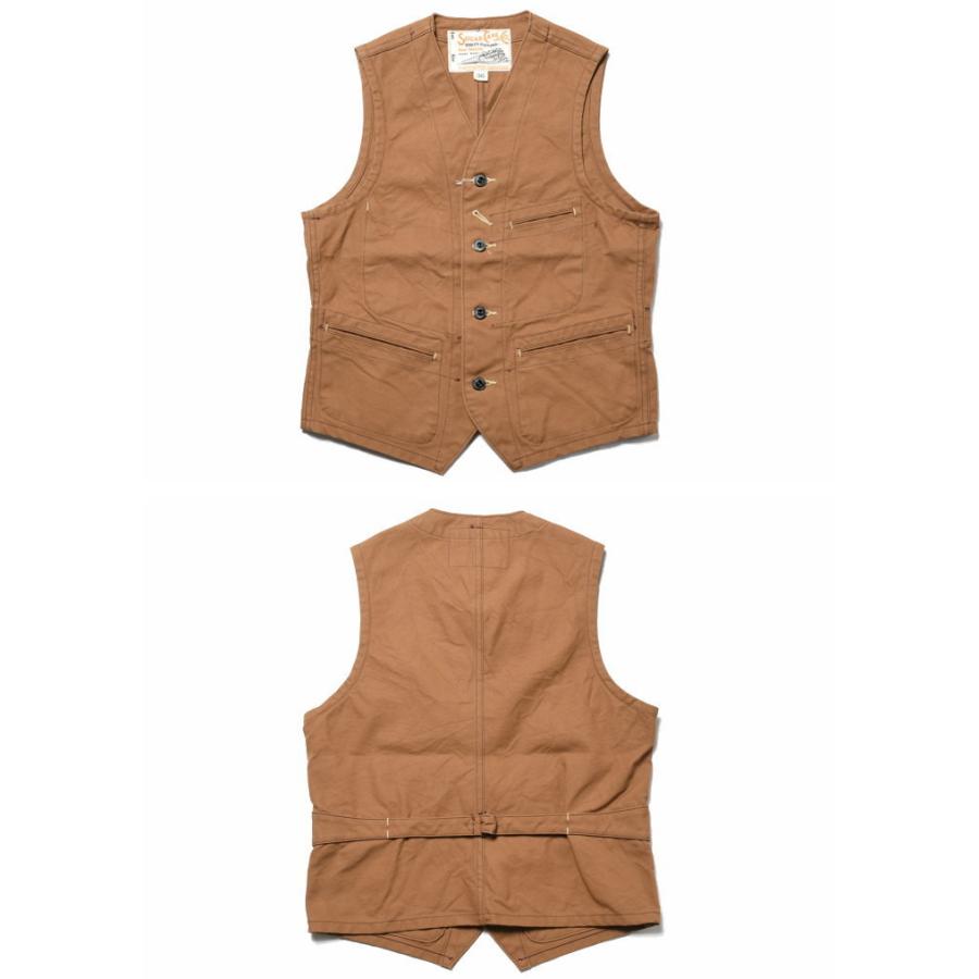 SUGAR CANE 【再入荷】シュガーケーン ベスト 13oz. ブラウンダック