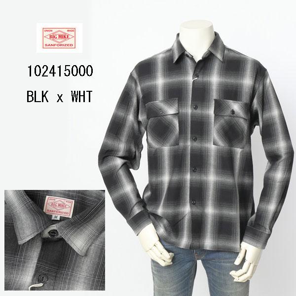 BIG MIKE（ビッグマイク） 1024150 ライト フランネルシャツ オンブレ