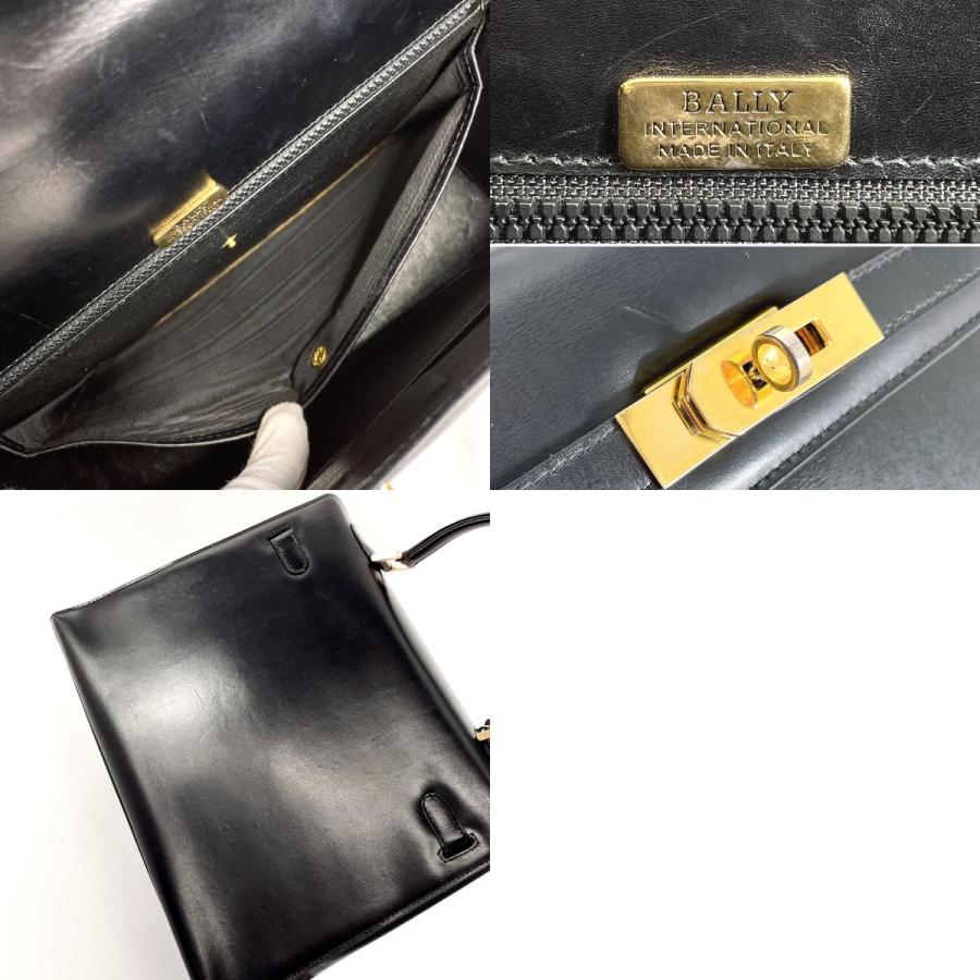 Bally（バリー） ハンドバッグ ケリー型 レザー ブラック ヴィンテージ