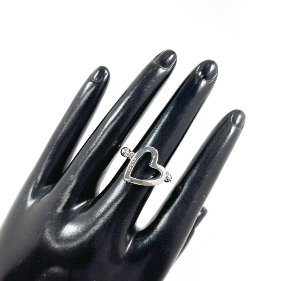 GUCCI（グッチ） 9号 リング・指輪 ハート ボールチェーン シルバー925