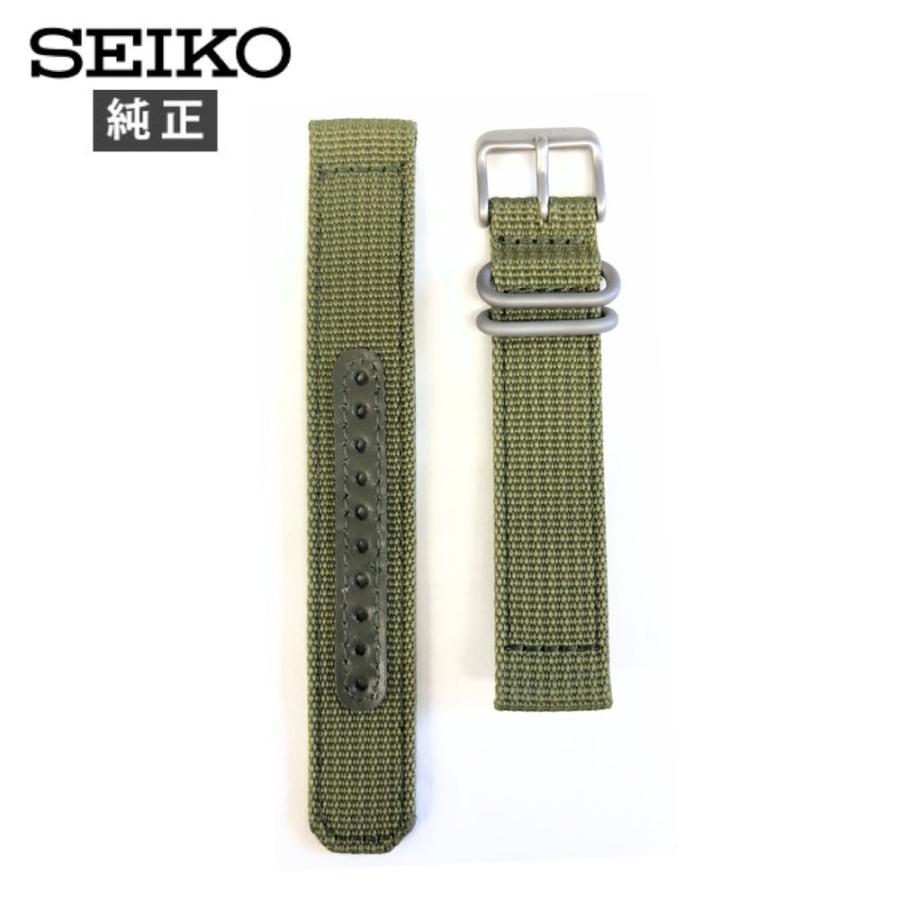 SEIKO（セイコー） 18mm 純正 SEIKO5 ナイロン グリーン 4K11JZ ベルト