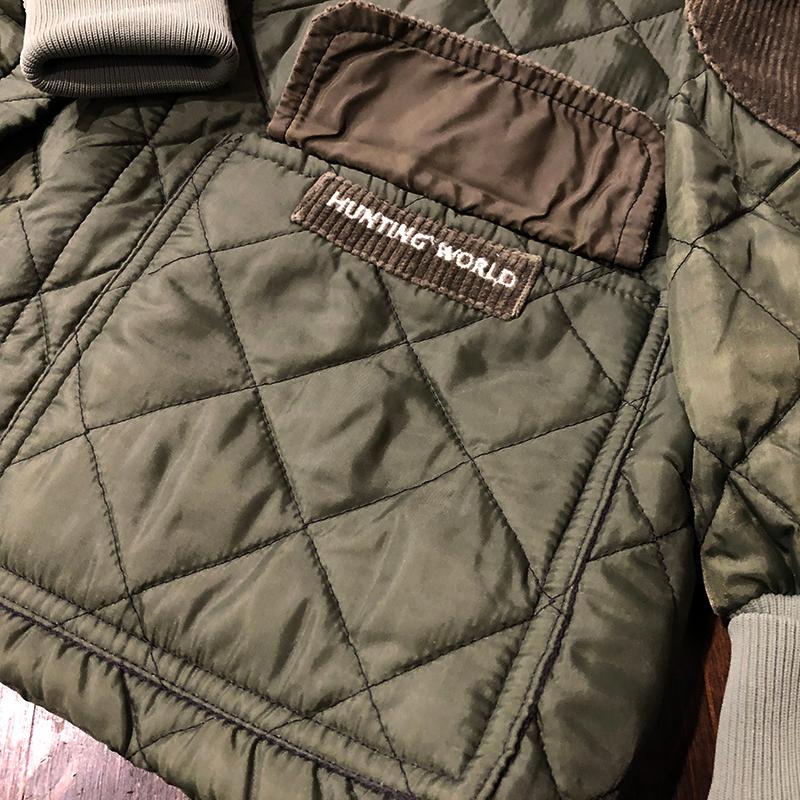 Hunting World Quilted Nylon Shell Outdoors Jacket OD S Made in