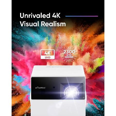 並行輸入品】 NOMVDIC P1000 4K UHD 短焦点 ホームプロジェクター 高