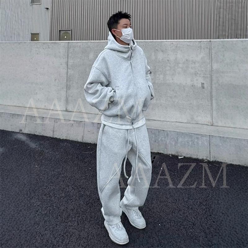 AAAZM スウェットパンツ パーカー 上下2点セット フード付き 秋冬 春