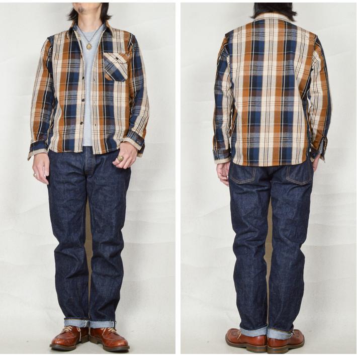 DELUXEWARE（デラックスウエア） ヘビーネルシャツ HV-53