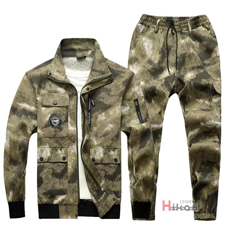 2点セット 迷彩服 上下 サバイバルゲーム サバゲー 装備 メンズ