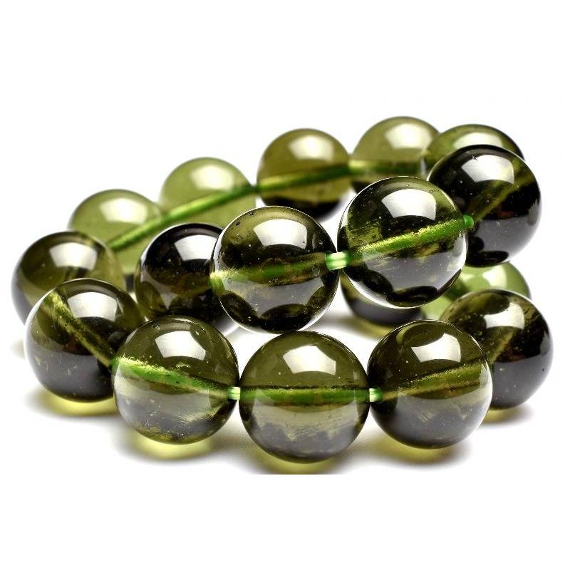 1点物】極上SA級☆入手困難 モルダバイト 10mm ブレスレット _L8387