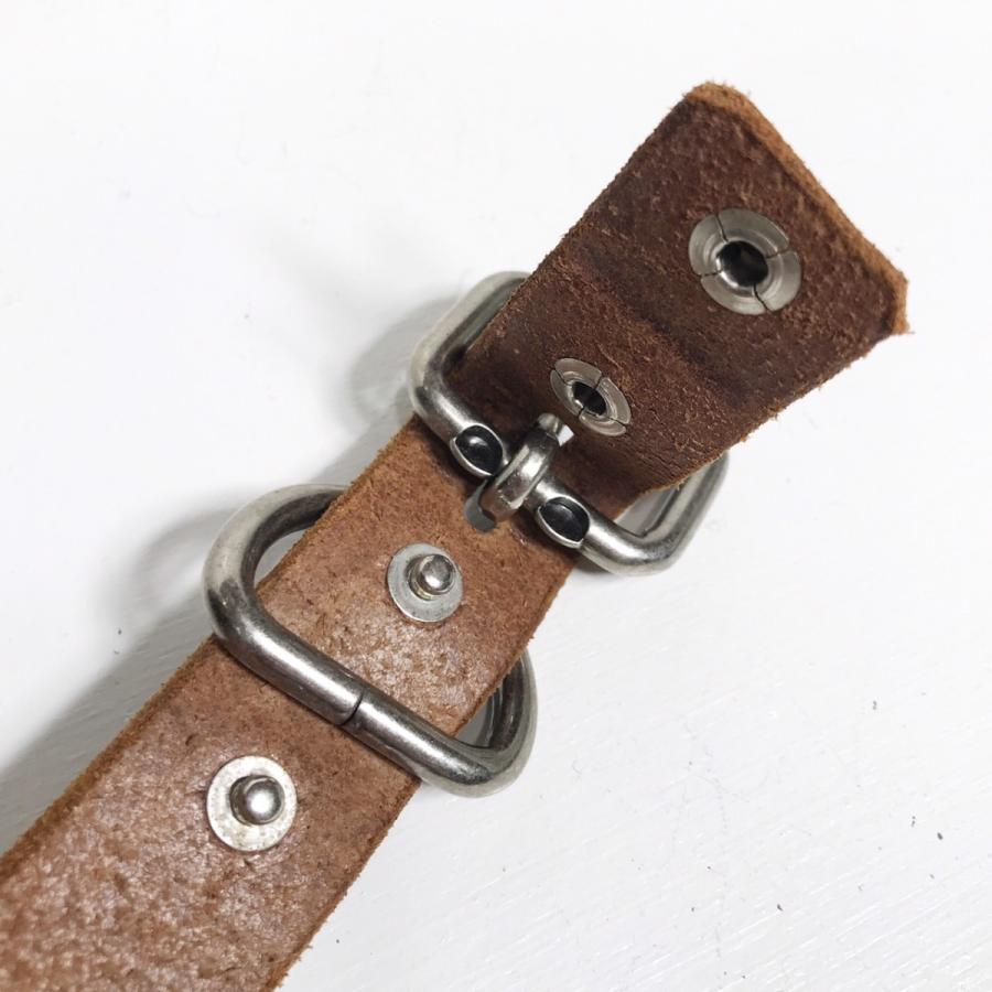 EDUARDO LEATHER スタッズベルト 2 STUDS BELTE - BROWN （24%OFF