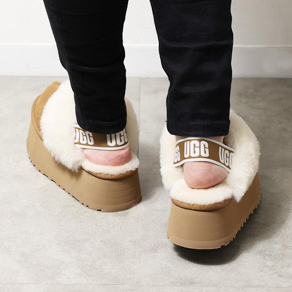 UGG（アグ） W FUNKETTE ファンケット スリッポン ムートンブーツ 厚底