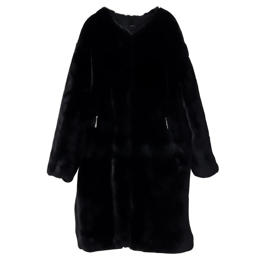 タトラス TATRAS コート レディース ボア ロングコート ノーカラー