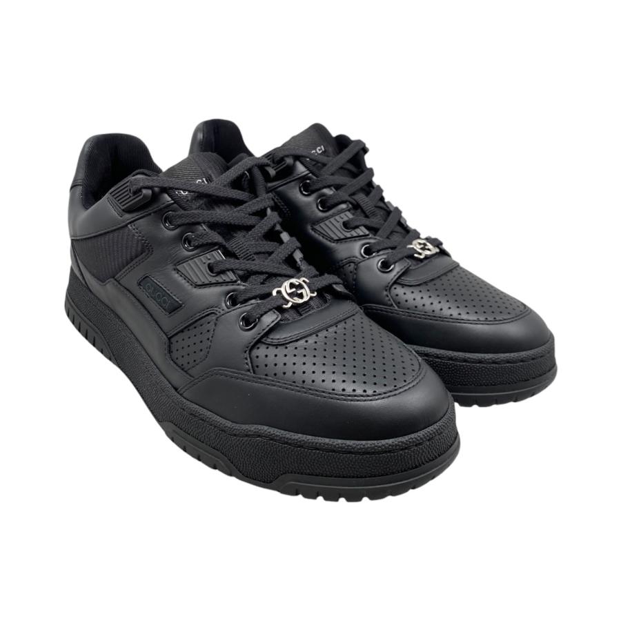 GUCCI（グッチ） スニーカー ロゴ 777221 7 1/2サイズ レザー ブラック