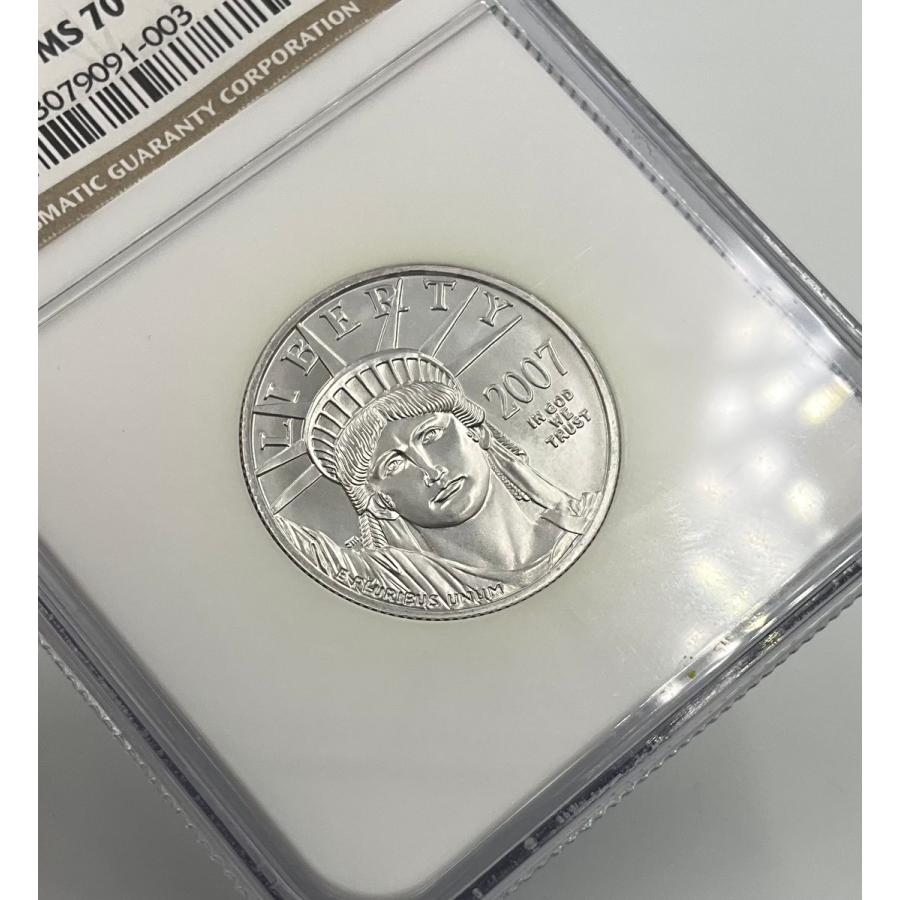 2007年 アメリカ プラチナ イーグル 50ドル 1/2oz リバティ NGC社鑑定