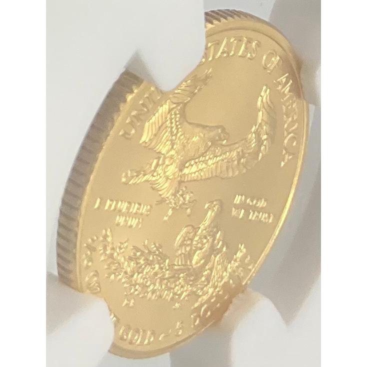 2013年 アメリカ イーグル 金貨 5ドル 1/10oz リバティ NGC社鑑定 MS70