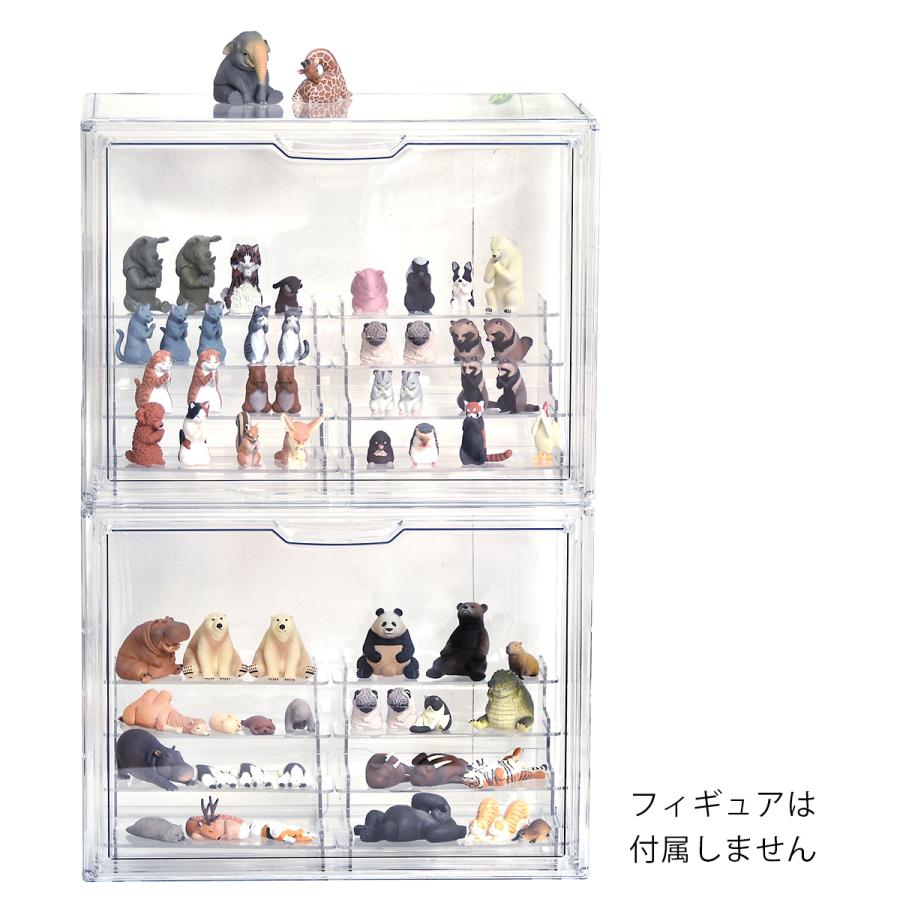 コレクションケース 2個セット 大型 棚付き 透明 フィギュアケース