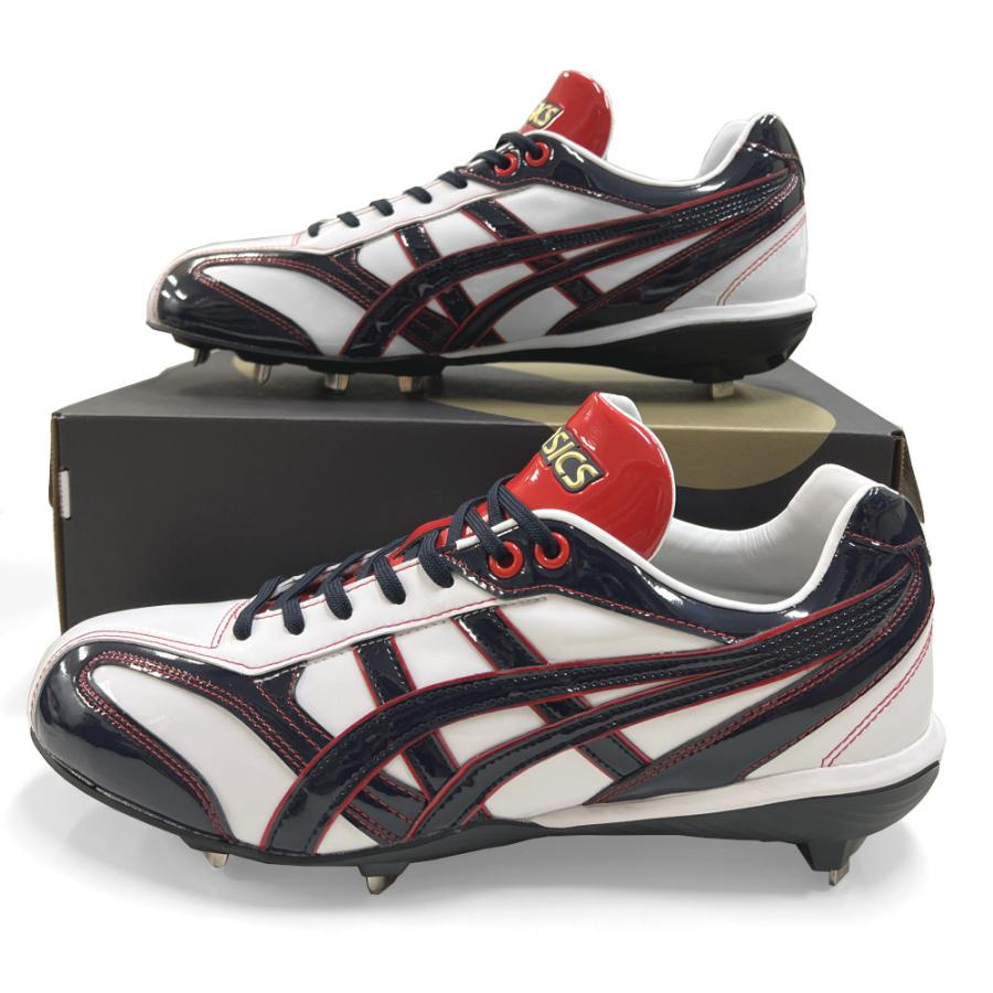 ASICS（アシックス） 【サイズ交換送料無料】ホワイト×ネイビー 野球