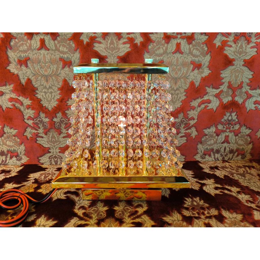 新品 小型 置き型富士山スタンドシャンデリア フルゴールドメッキ