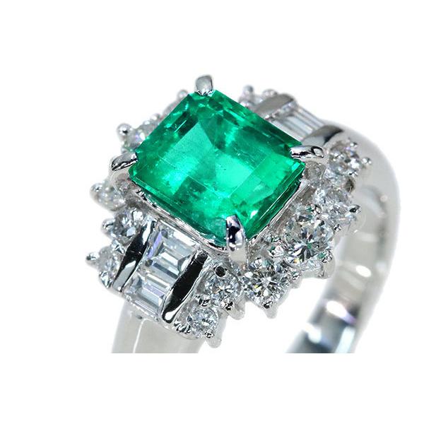 エメラルド リング/指輪 1.620カラット プラチナ900 PT900 上質 高い