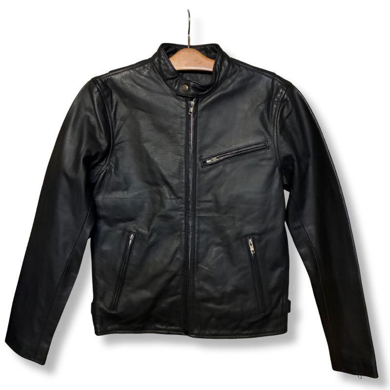バッファローレザー ライダースジャケット 水牛革 ｜ブラック