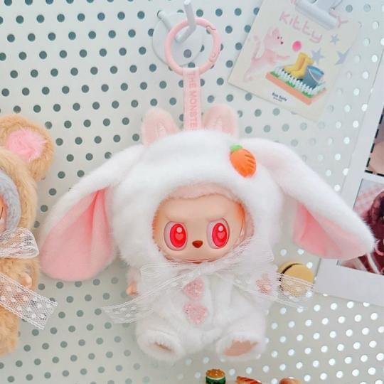 新品2点セット ウサギ仮装labubuラブブぬいぐるみ服17cm着せ替え