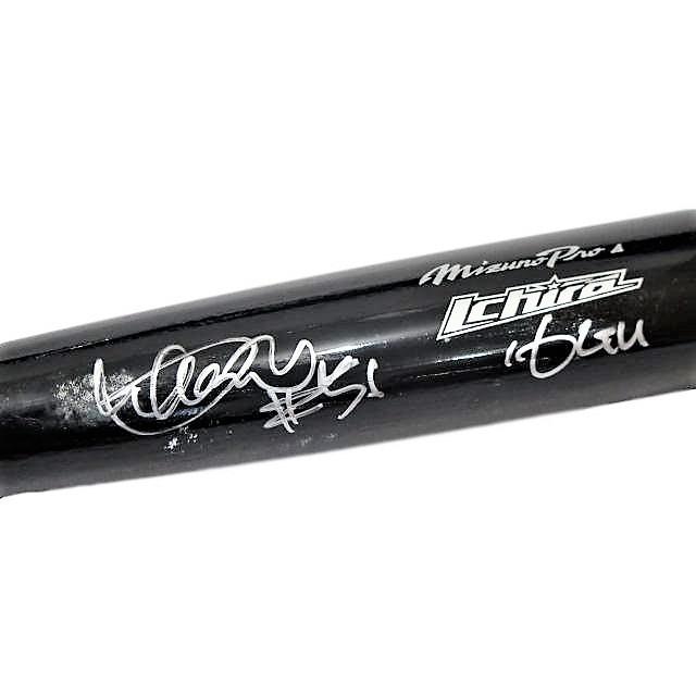 イチロー直筆サイン2016年公式戦実使用済バット ドジャース : 株式会社