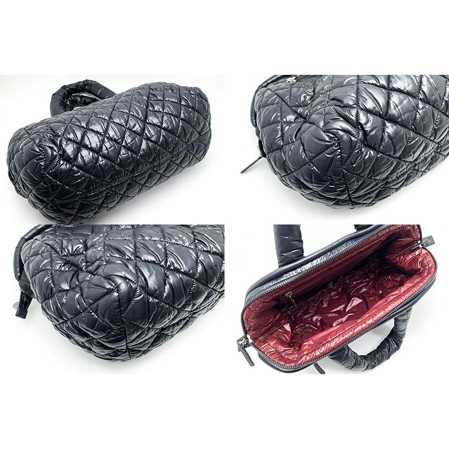 CHANEL シャネル 黒 ブラック コココクーン キルティング トートバッグ