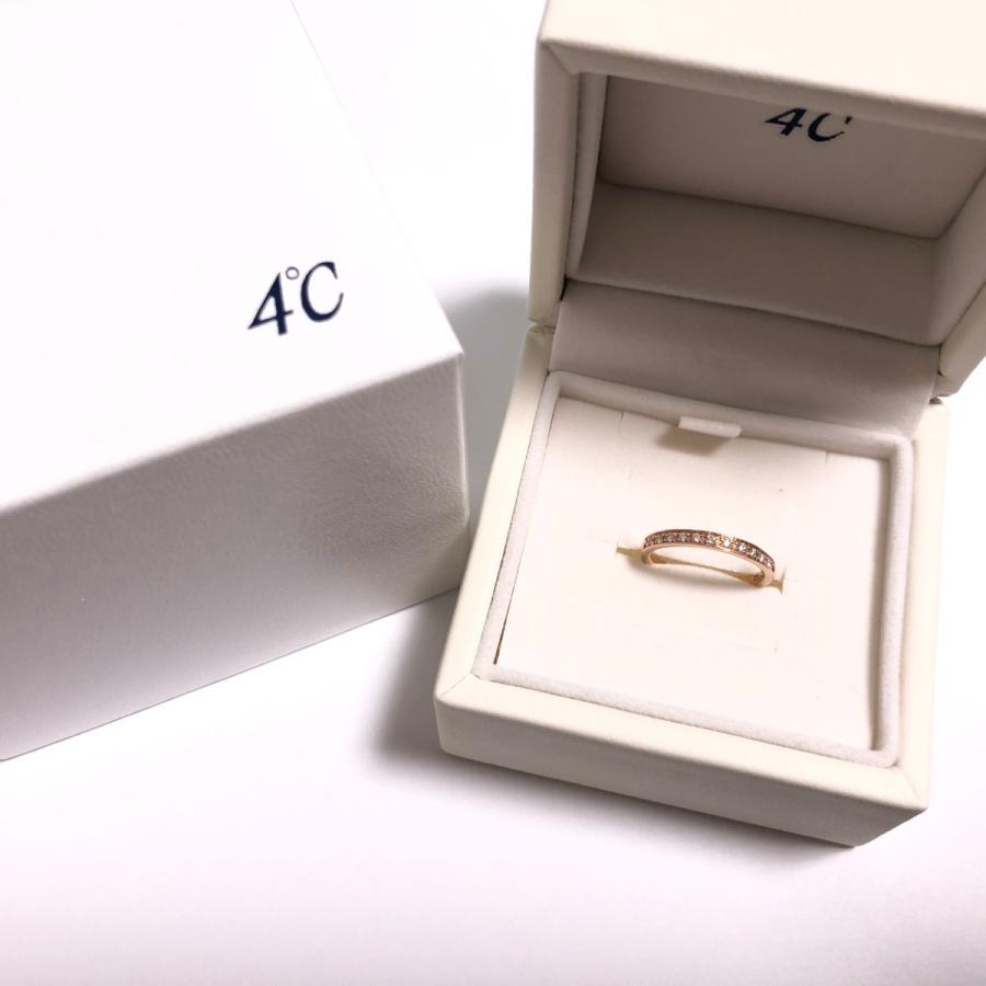 4℃（ヨンドシー） K10 ピンクゴールド ダイヤモンド ピンキーリング