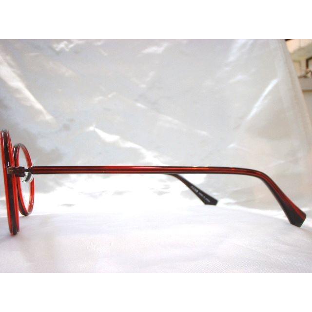 セルとメタル コンビ丸メガネ 大きめ丸メガネ 一山フレーム 大正浪漫