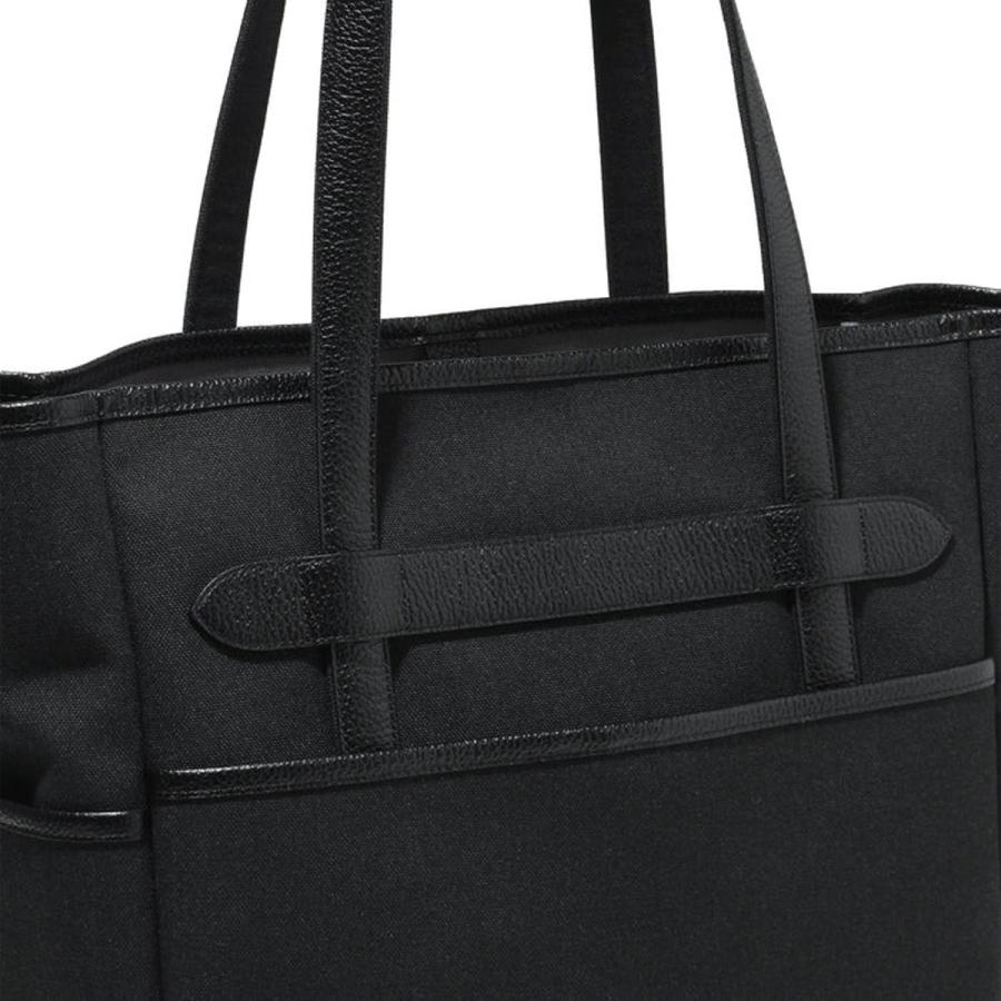 THE SOLE ザ ソール JOHN キャンバスレザー トートバッグ ブラック