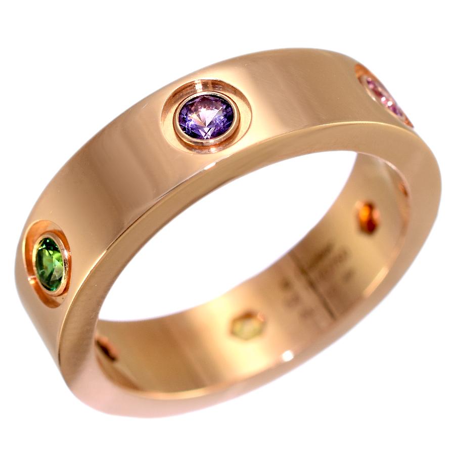 LOVE（Cartier） 新品同様 カルティエ ラブリング 指輪 マルチカラー